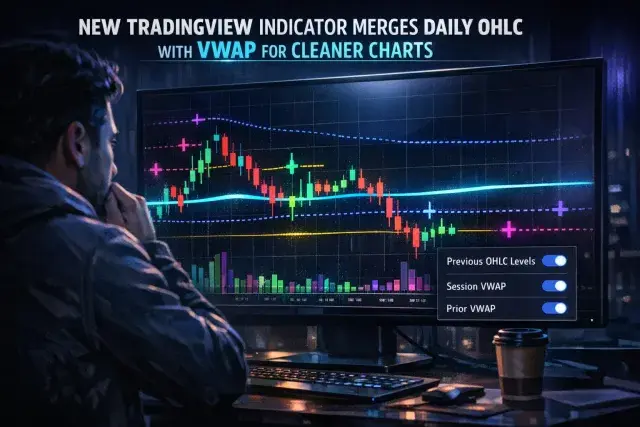New TradingView Indicator Merges Daily OHLC with VWAP for Cleaner Charts